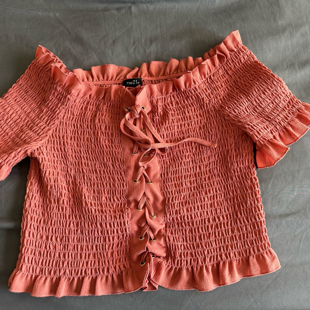 super cute off the shoulder top.